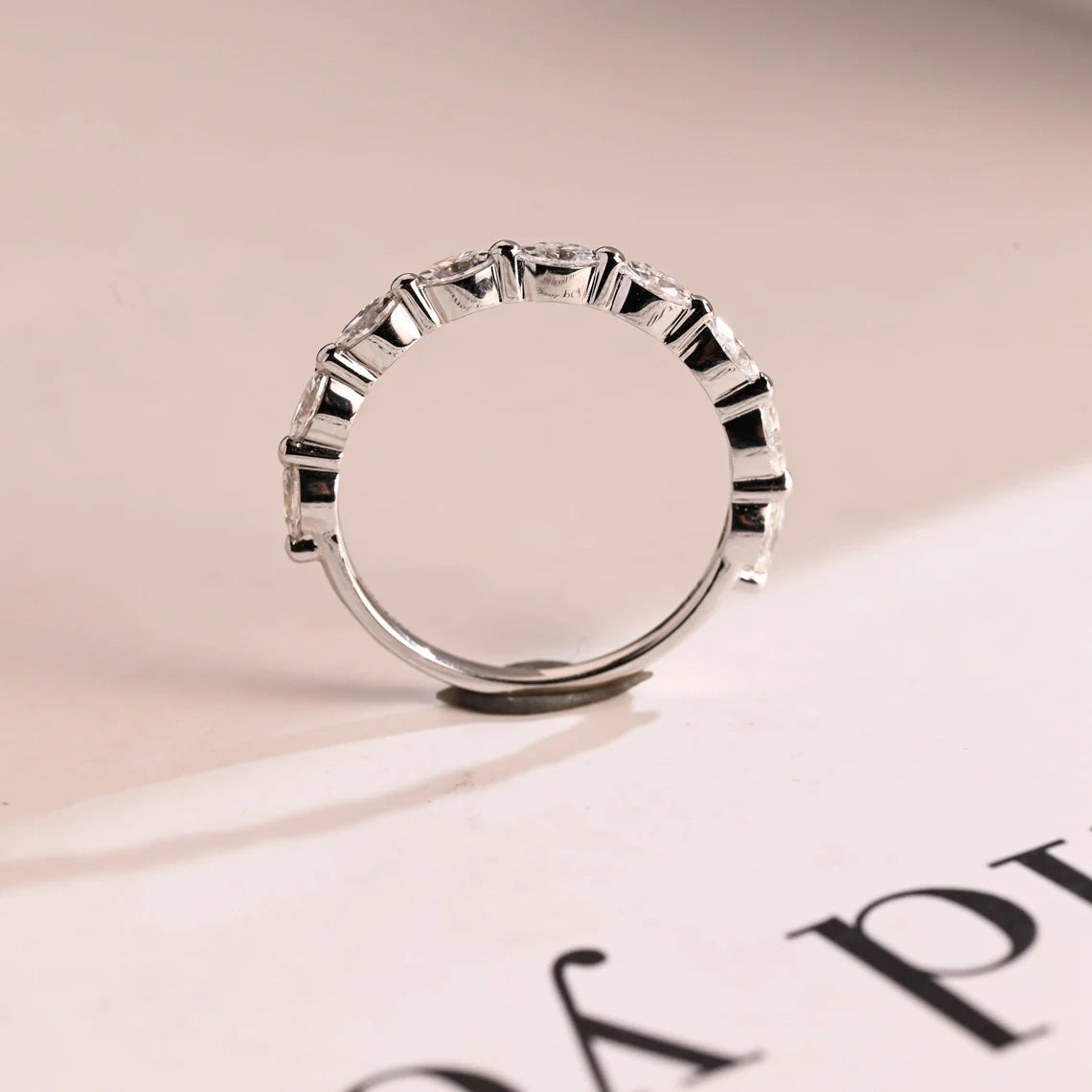 Moissanite Diamond Band