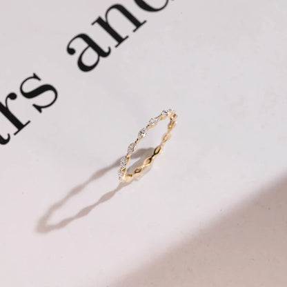 Solid gold eternity ring