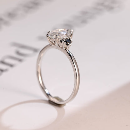 Prong set moissanite ring