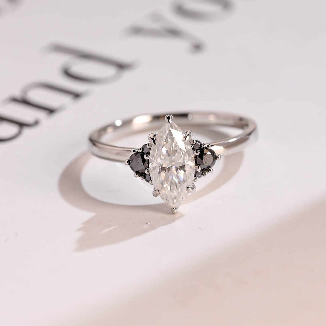 Modern solitaire ring