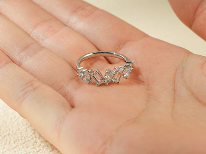 Half eternity pave band