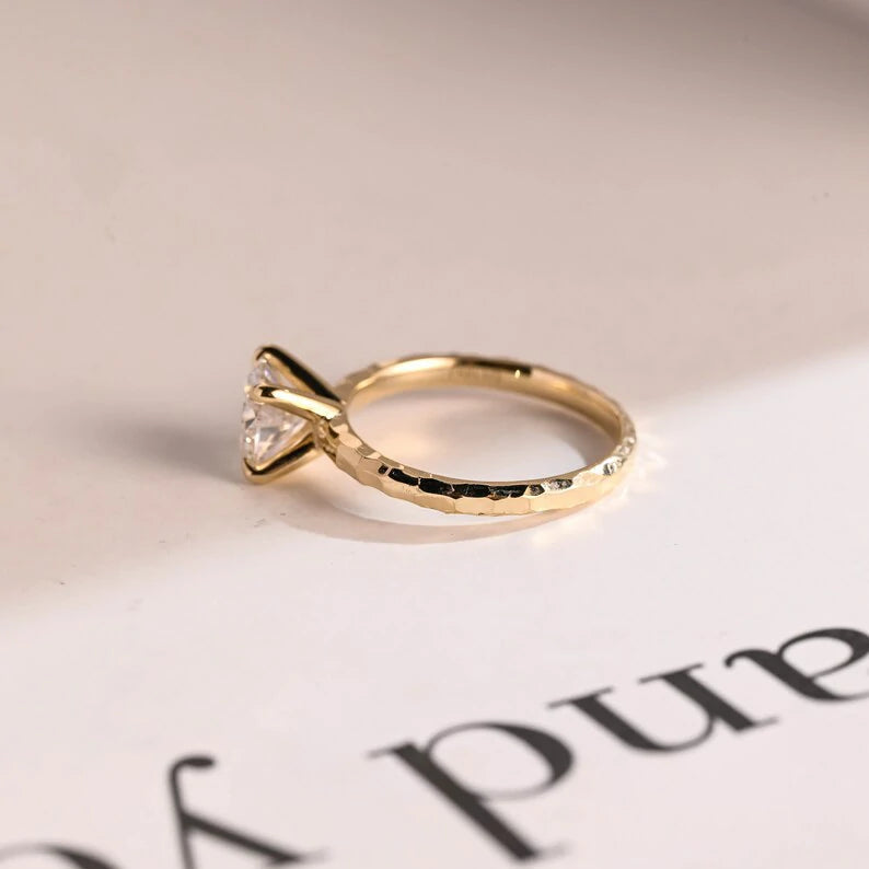 Solid Gold Band | Sparkling Stone | Proposal Ready

