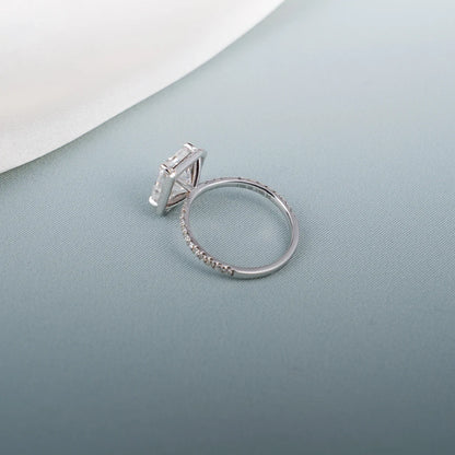 moissanite ring 3 carat | radiant cut moissanite | moissanite anniversary ring
