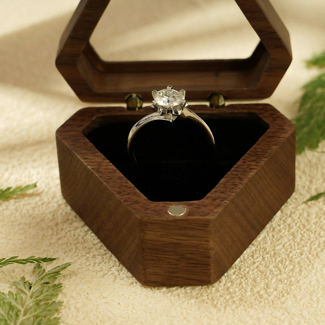 Handmade Moissanite Ring | Dainty Sunflower Band | Promise Gift Idea

