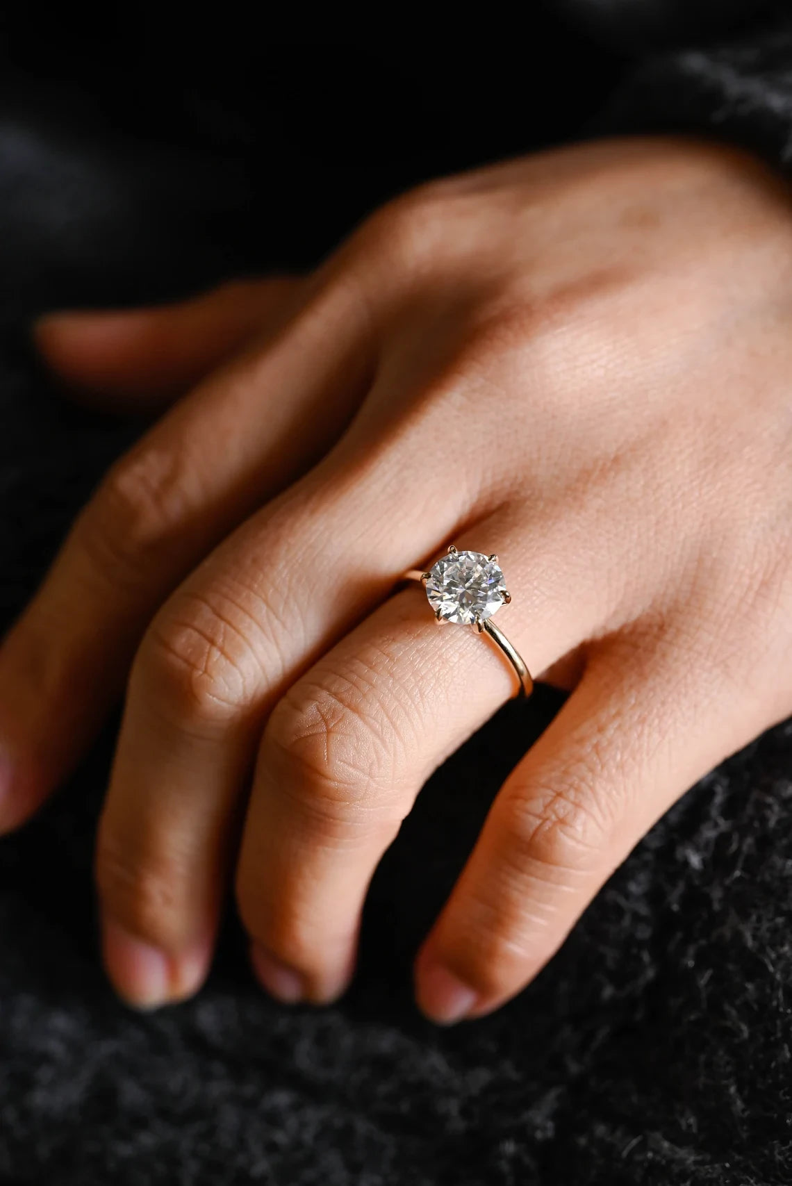 Elegant Solid Gold Ring | Subtle Luxury Piece | Promise for Her

