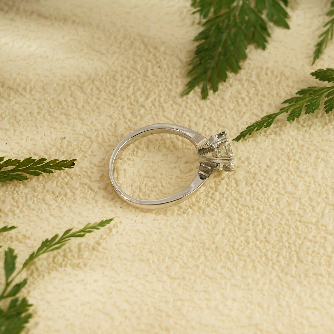 10K 14K 18K Gold Options | Handmade Moissanite Sparkle | Romantic Ring

