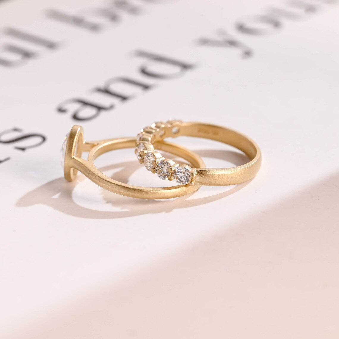 Wedding ring set for her
