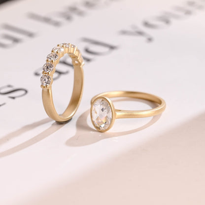 Moissanite diamond ring set