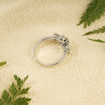 Prong-set moissanite ring