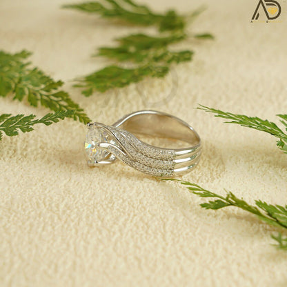Romantic Anniversary Gift | Three-Band Moissanite | Handmade Ring

