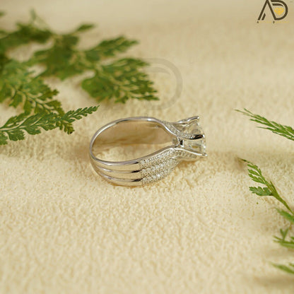 Luxury Moissanite Band | Elegant Pave Design | Solid Gold

