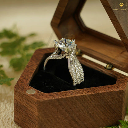 Moissanite Promise Ring | Twisted Band Design | Stylish Jewelry

