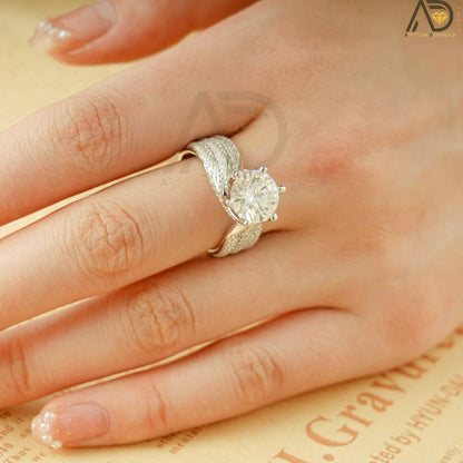 Elegant Bridal Ring | Half Pave Wedding Band | Stylish Jewelry

