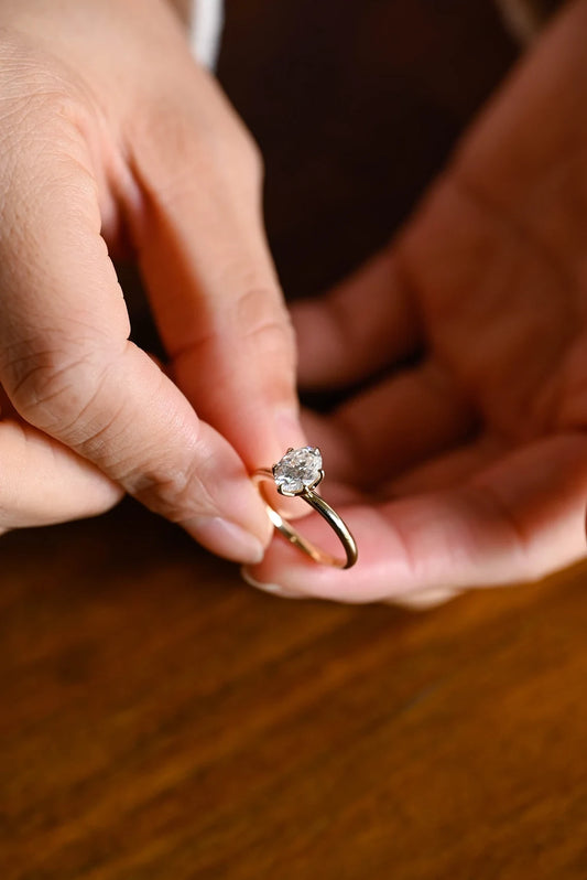 oval moissanite ring