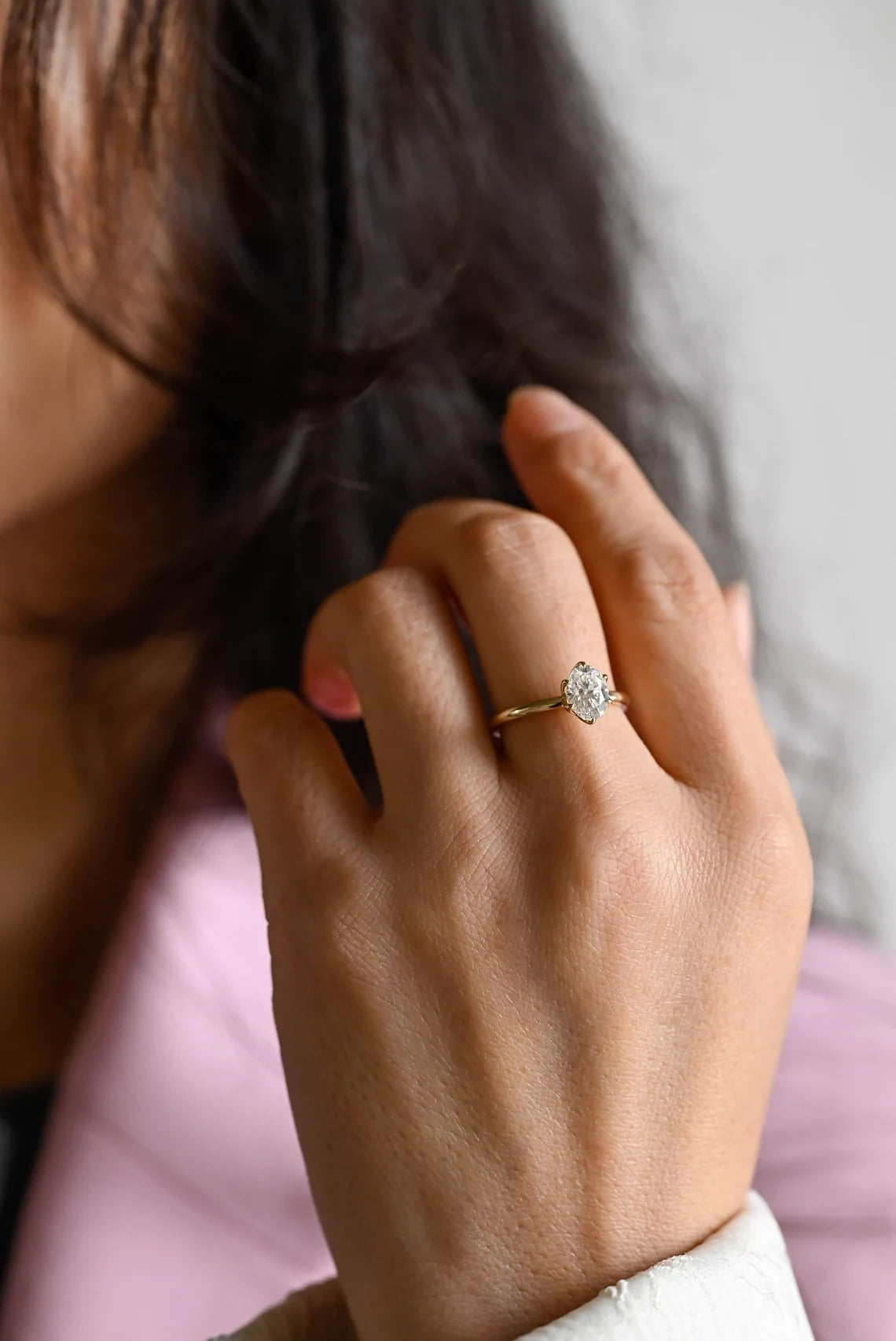 gold moissanite jewelry