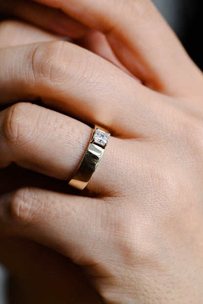 Moissanite anniversary ring