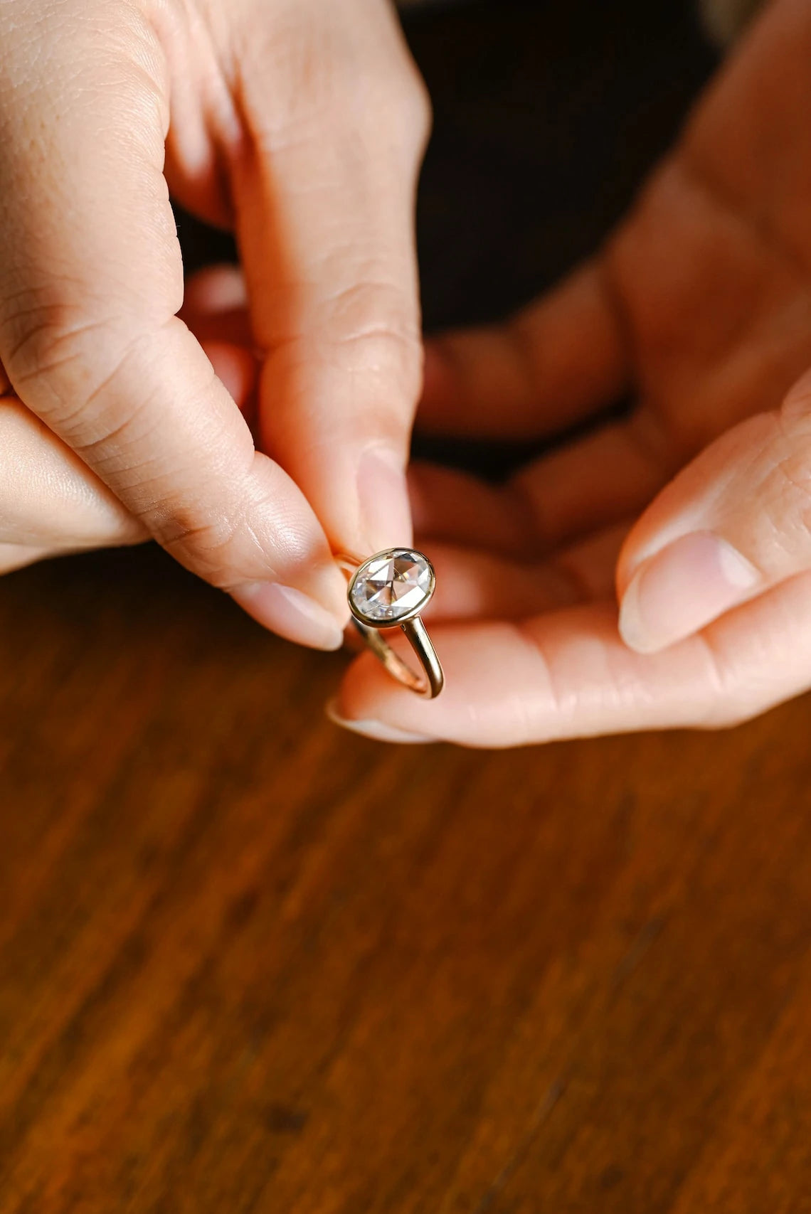 solitaire engagement band