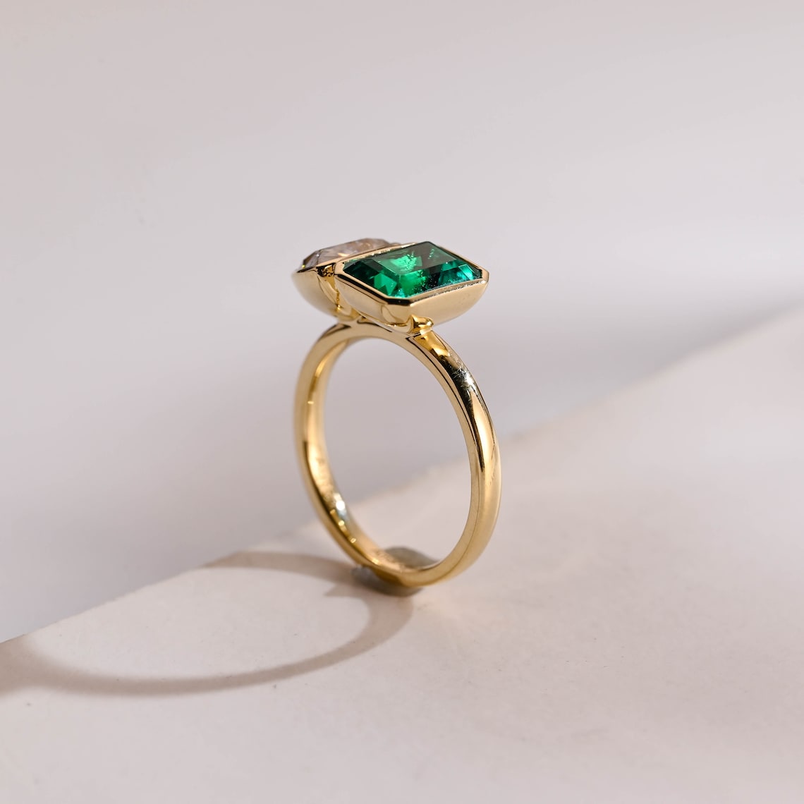 Bezel-set solitaire ring