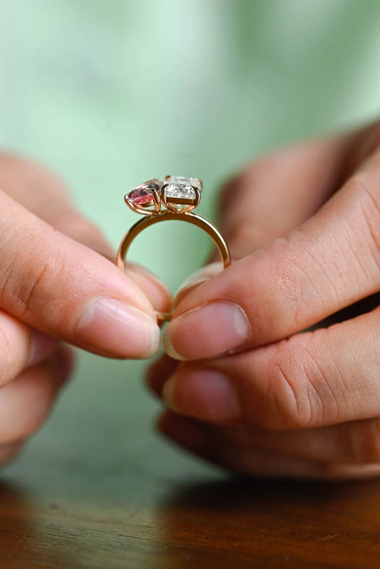 Two stone engagement ring