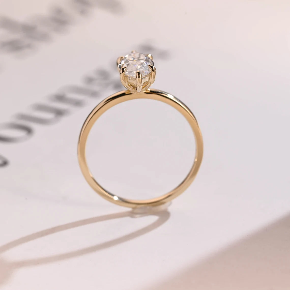 Moissanite engagement ring
