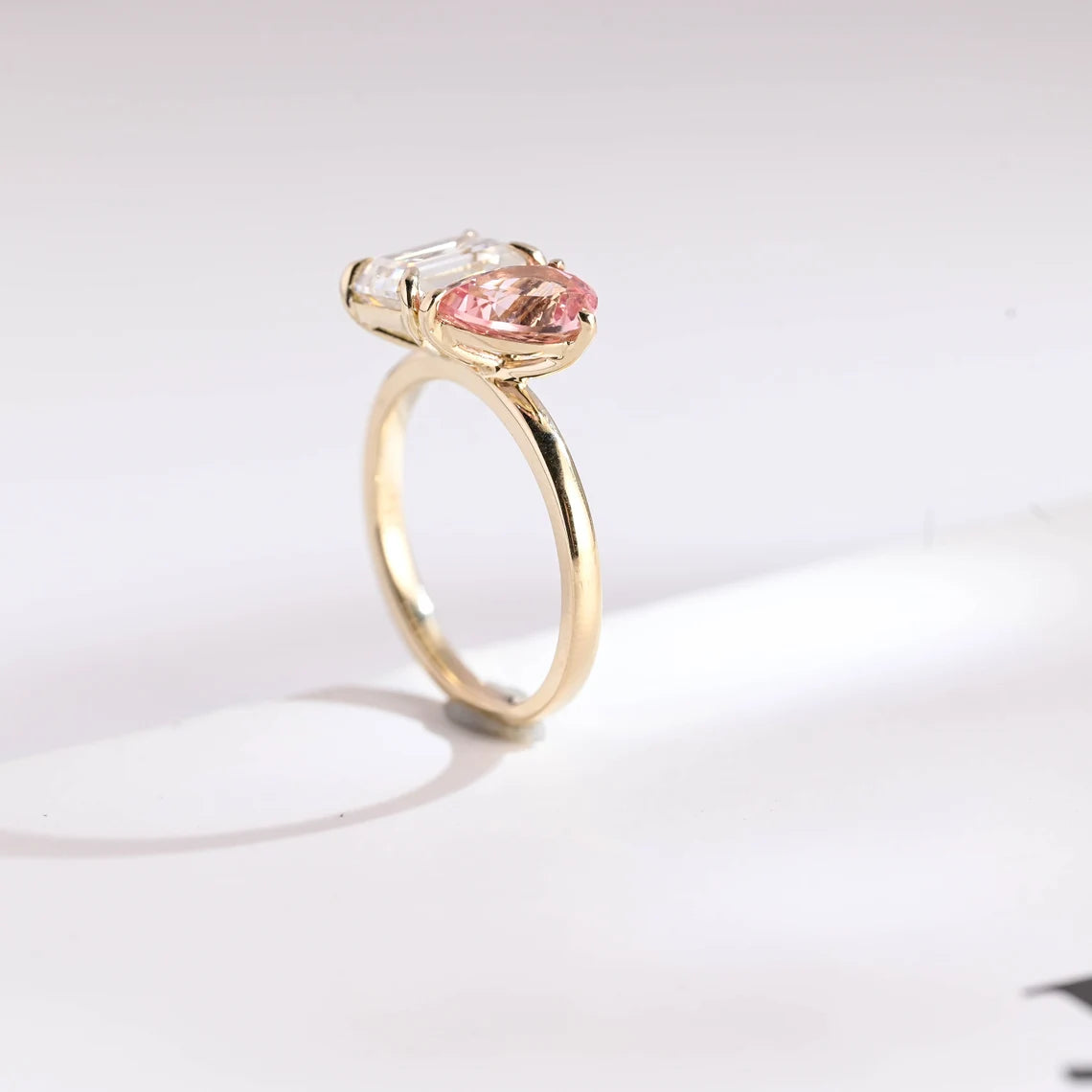Yellow gold engagement ring