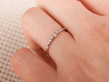 Moissanite diamond band