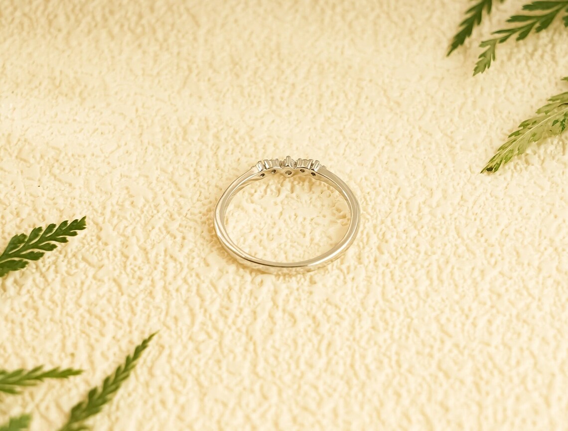 Moissanite anniversary ring