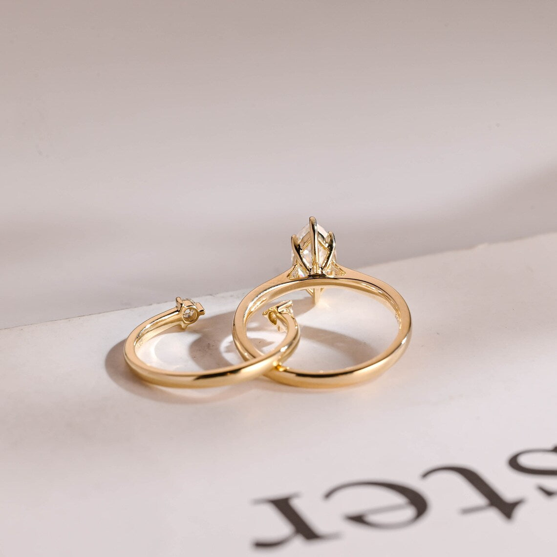 Diamond open band ring