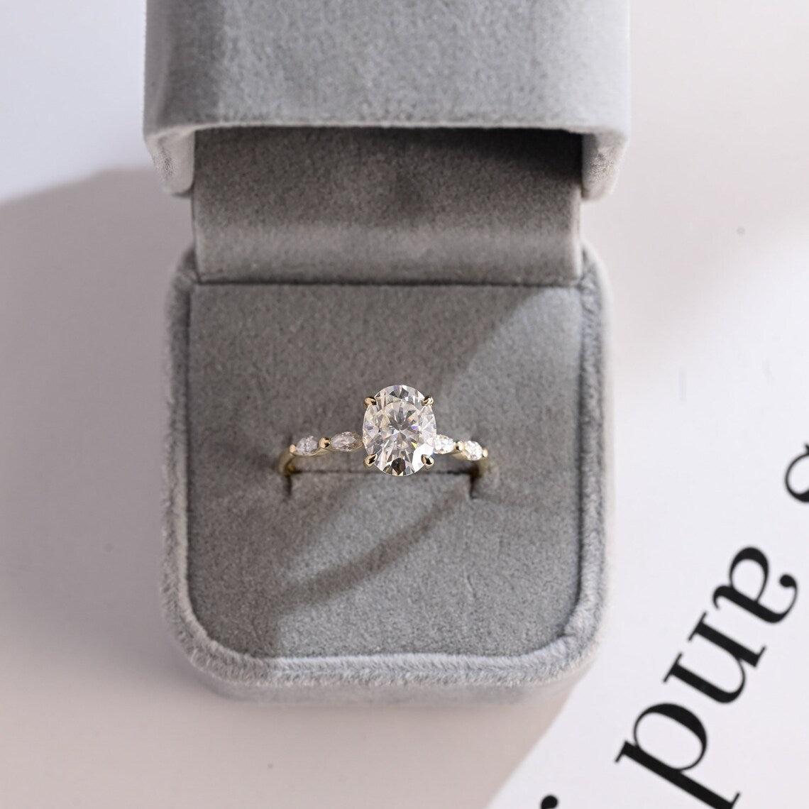 Oval Moissanite Engagement Ring