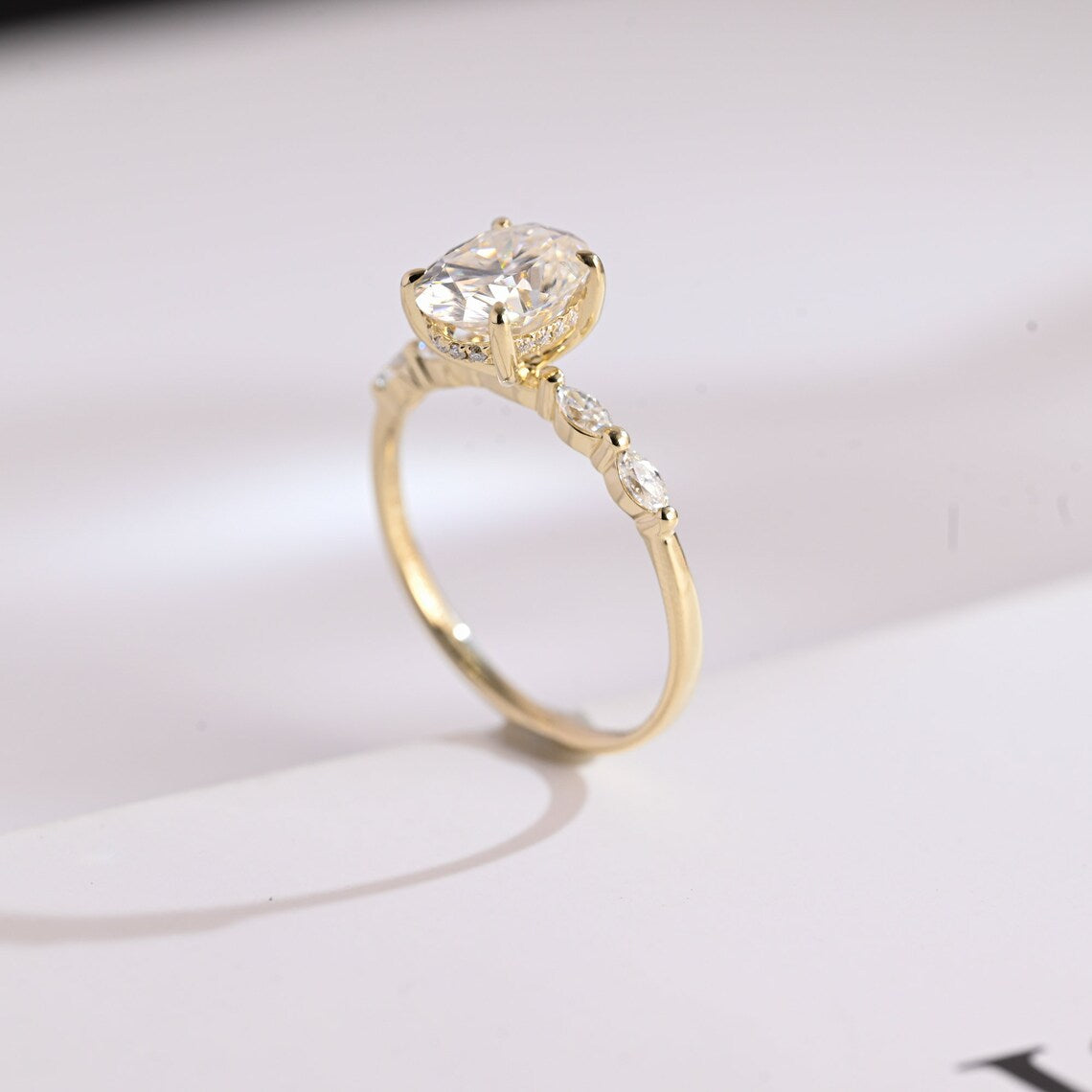 Gold Moissanite Ring