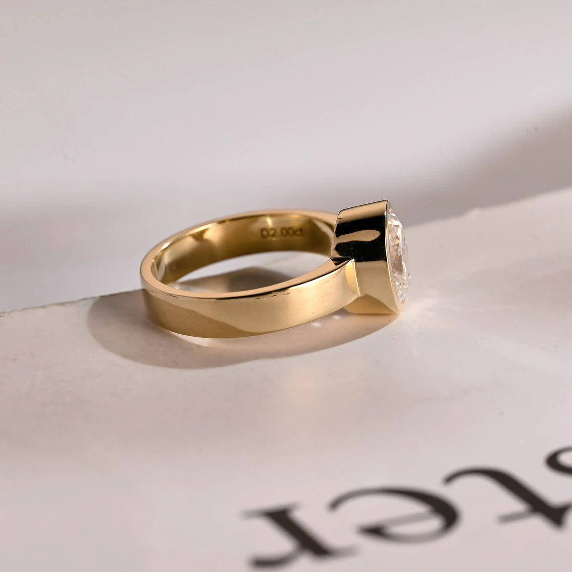 moissanite solitaire ring