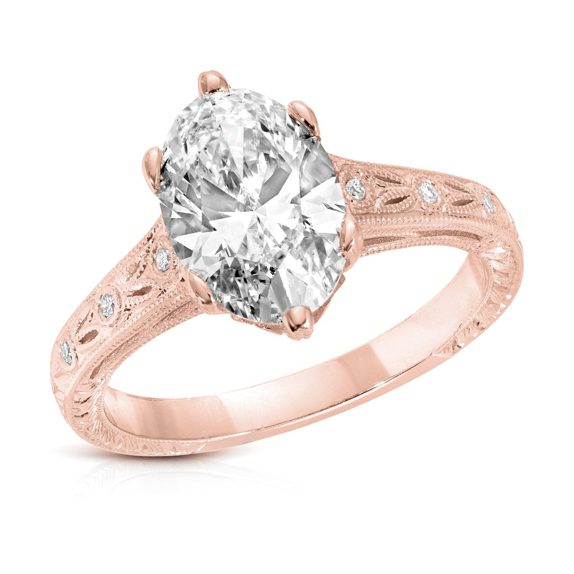 rose gold engagement rings