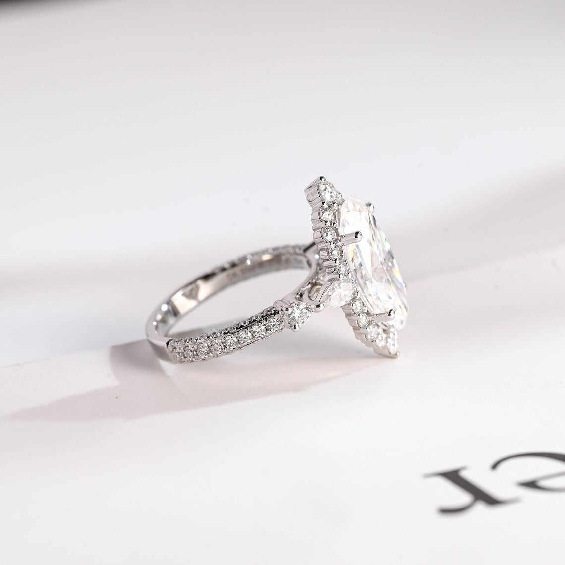 Half Eternity Moissanite Ring
