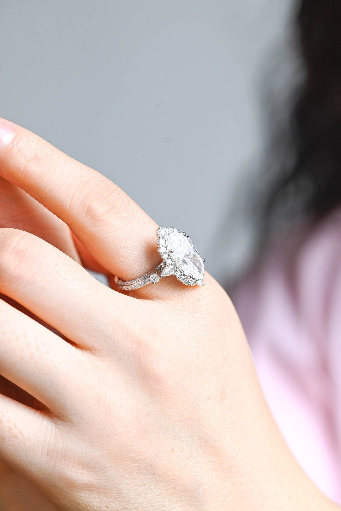 Halo Oval Engagement Ring