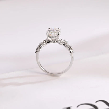 Hidden halo engagement ring