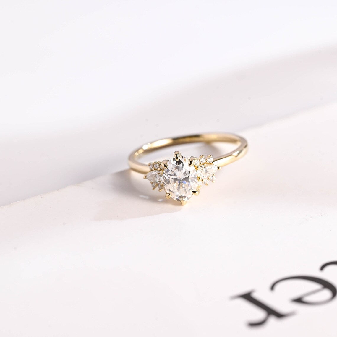 Cluster Accent Bridal Ring