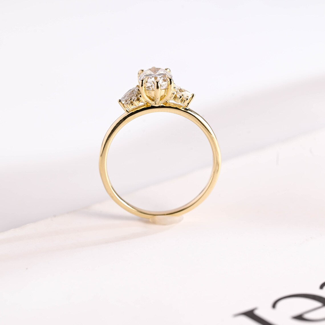 Gold Moissanite Ring
