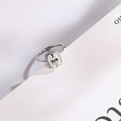 Cushion Halo Engagement Ring