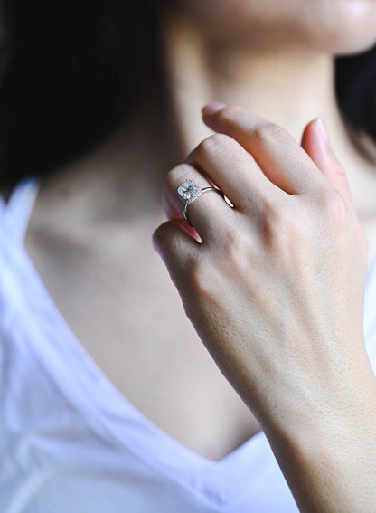 White Gold Moissanite Ring