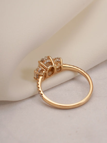 Modern bridal ring