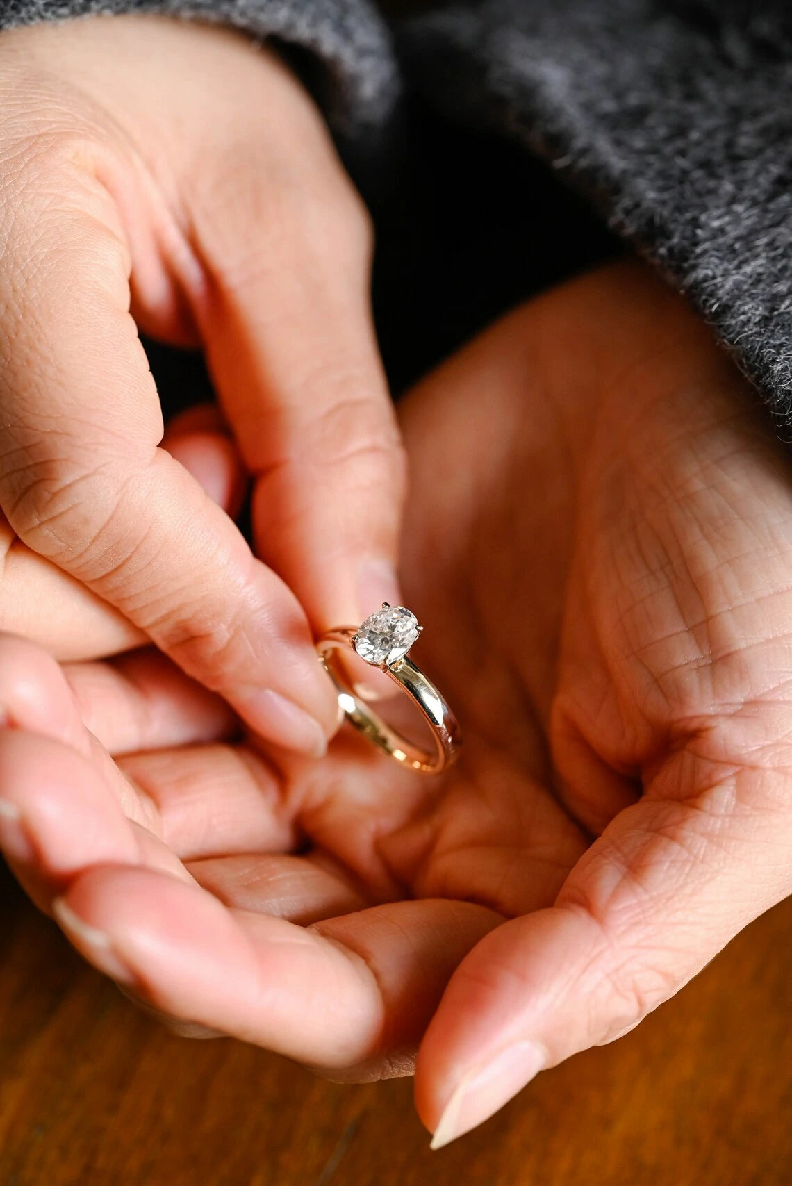 moissanite proposal ring