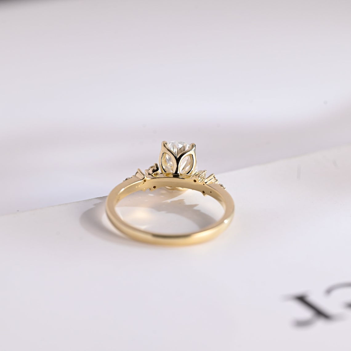 Tulip  Prong Engagement Ring