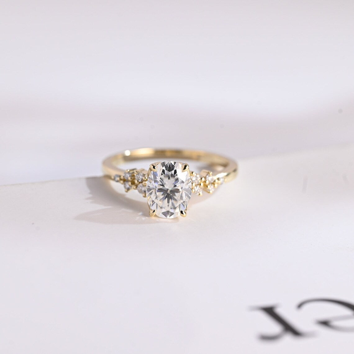 Oval Moissanite Engagement Ring
