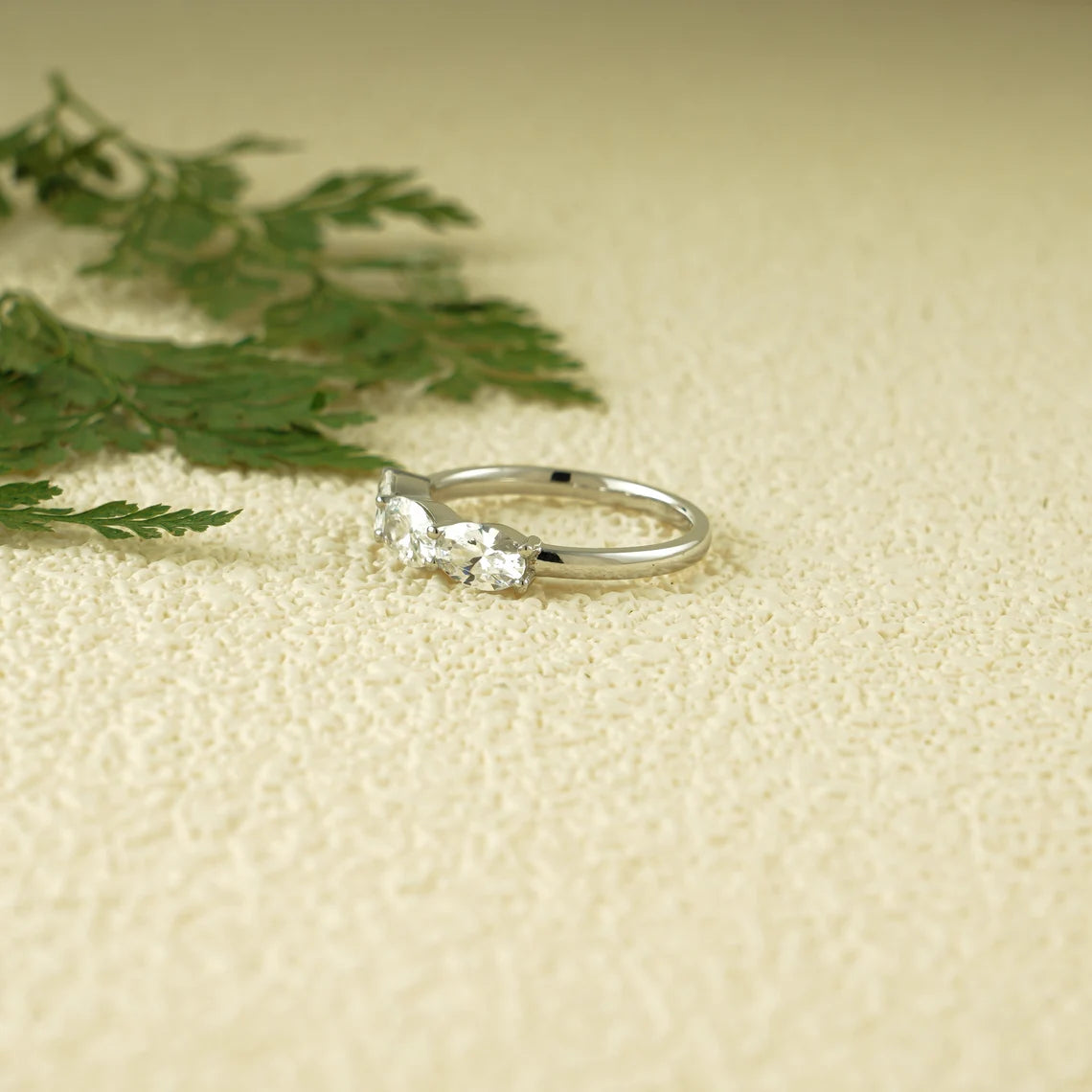 Prong set moissanite ring