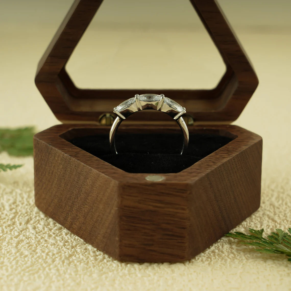 East west oval cut diamond ring