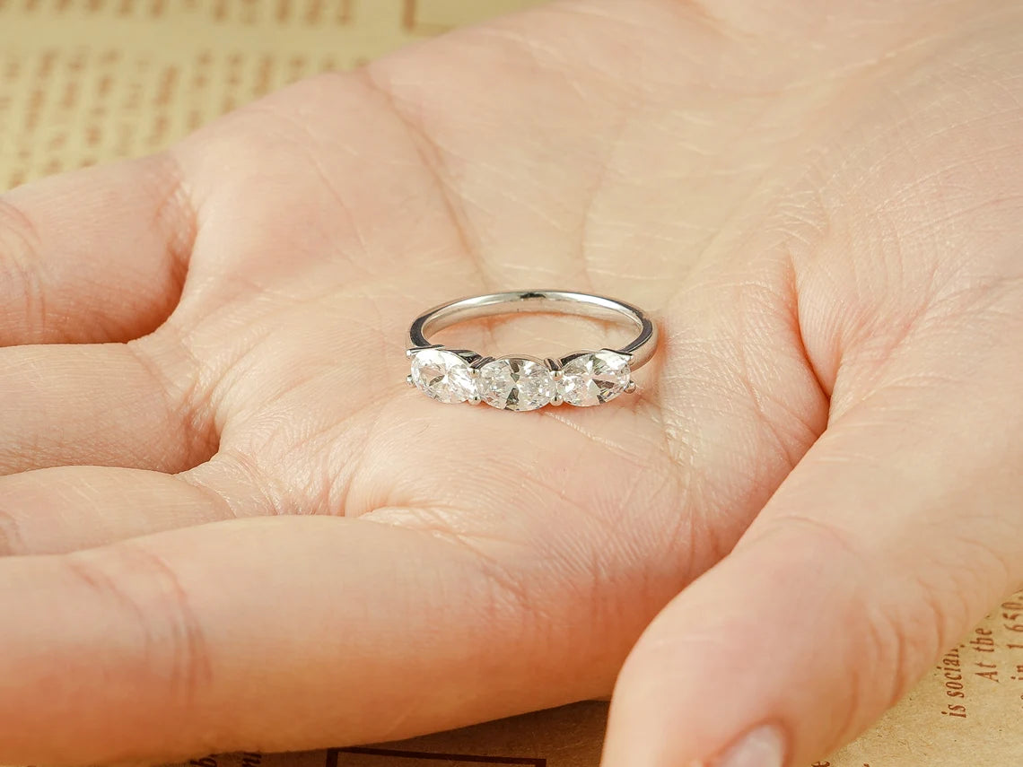 Handmade moissanite ring