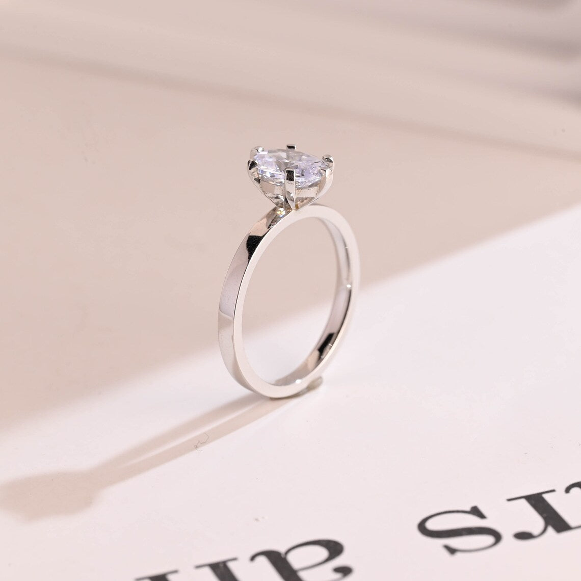 Moissanite Proposal Ring