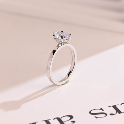 Moissanite Proposal Ring