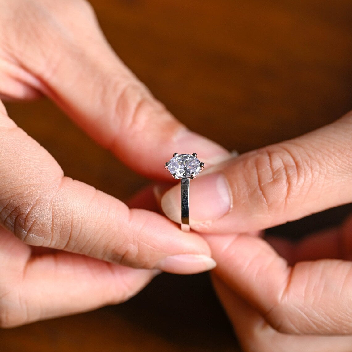 Six Prong Engagement Ring