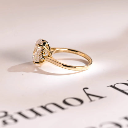 Fine Gold Moissanite Ring